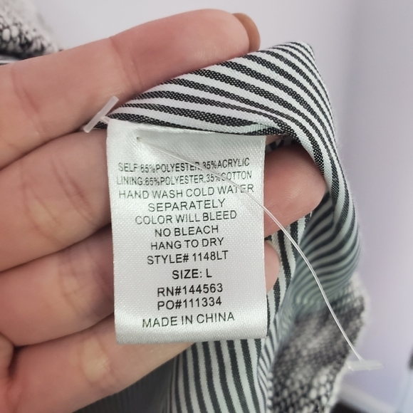 Windsor NWT Black White Coat Large - Picture 2 of 9